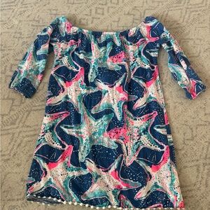 Lilly Pulitzer Starfish Kids Dress - Blue and Pink